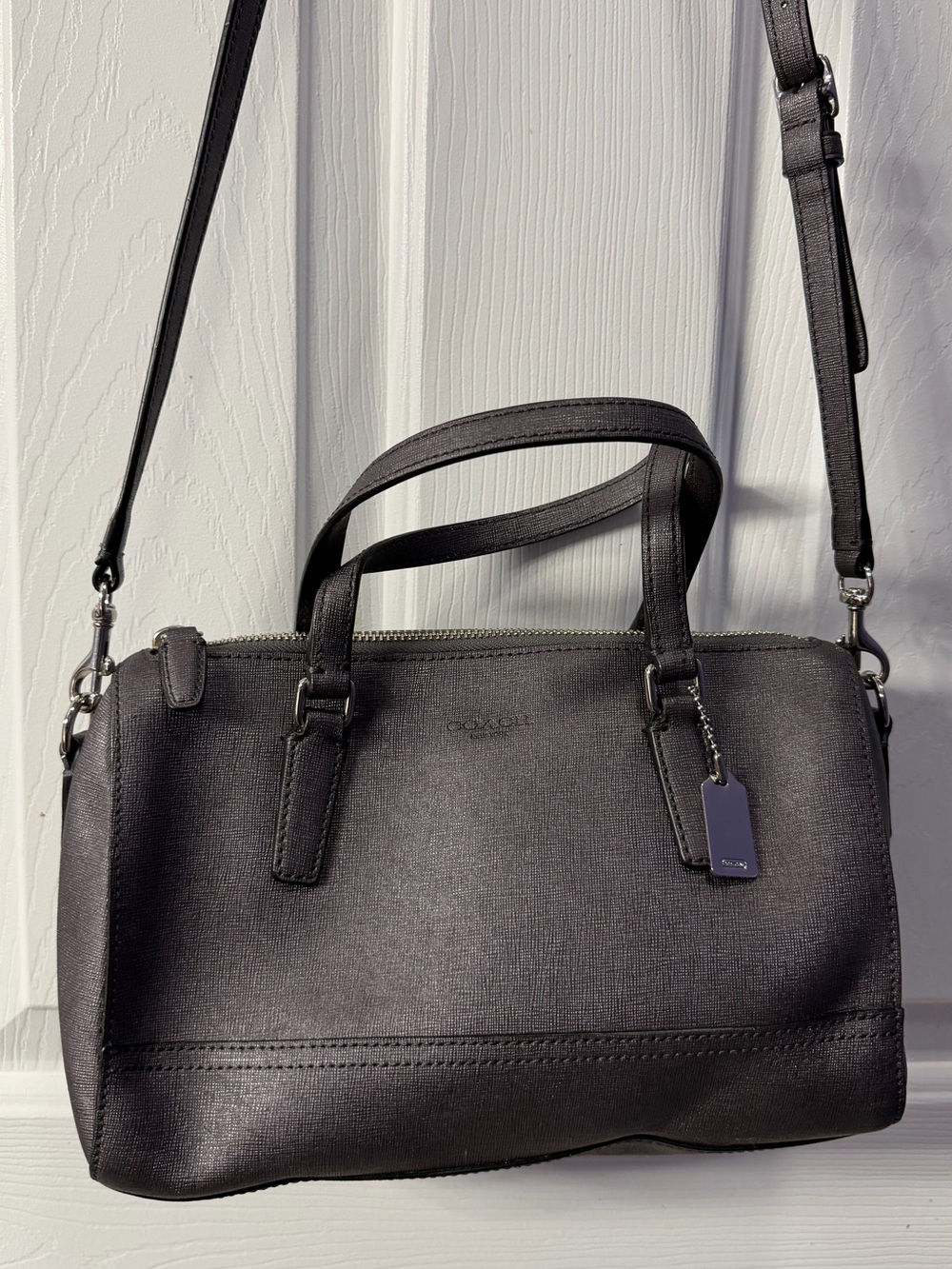 Versatile COACH crossbody/hand bag,UEC in pewter/gunmetal!Great bag! 10x6x3 inch